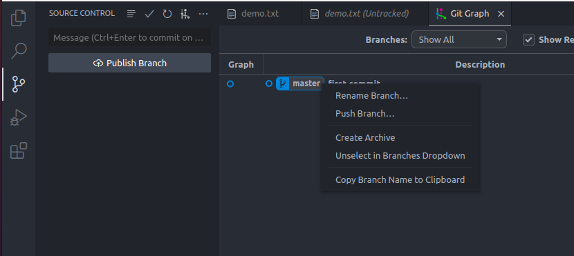 git graph extension for vscode 